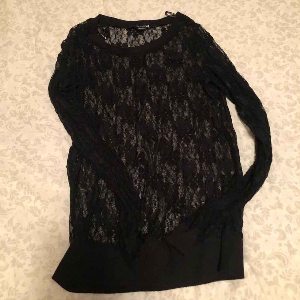 Forever21 Lace Long-sleeves